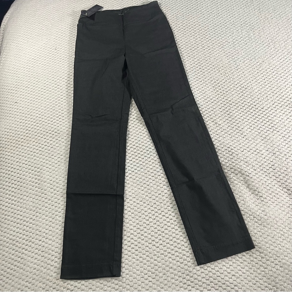 Black Straight-Leg Pants